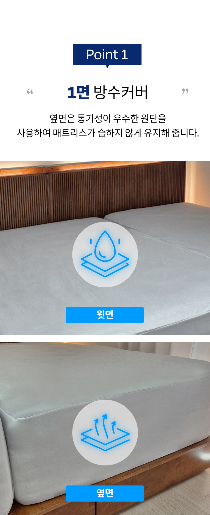침대 기능성 방수 매트리스 커버 호텔식 SS Q K LK 상세 이미지 9
